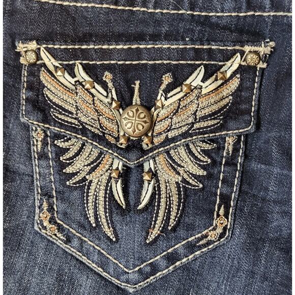 ND Weekend Cropped Jeans Embellished Fleur de Lis Pocket Women's 10 (32x29.5L) - Picture 11 of 14